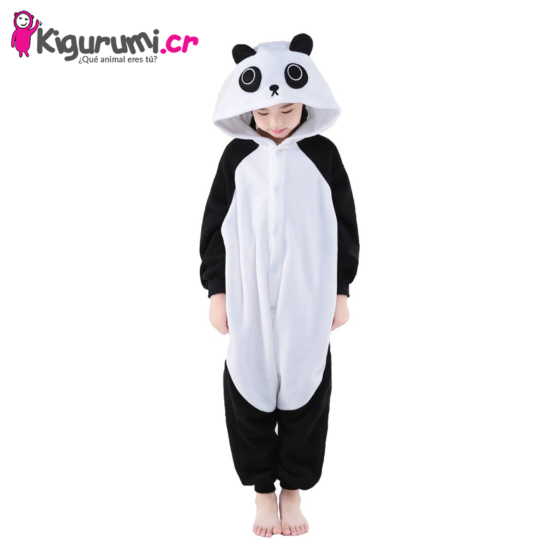 Estar satisfecho Enriquecimiento Antagonista Disfraz de oso panda - Kigurumi enterizo para niños Tamaño 110 (95 cm a  1,15 m)