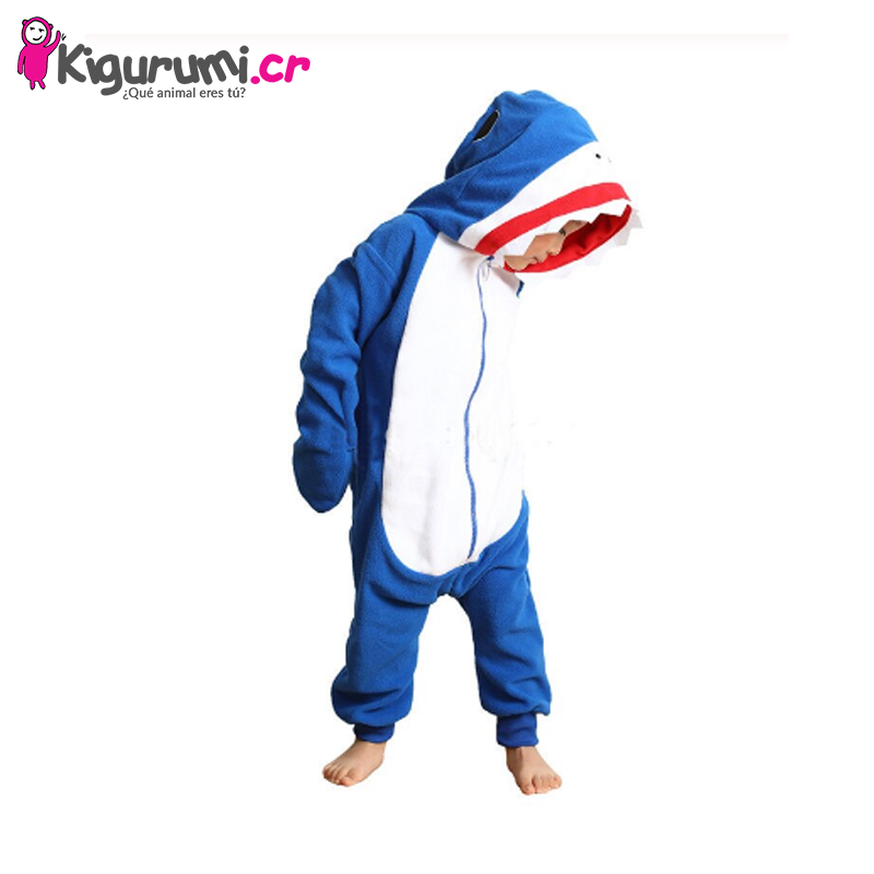 Kigurumi de Tiburón disfraces carnaval animales Tamaño 110 (95 cm a 1,15 m)
