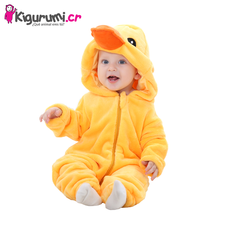 Disfraz de Pato para Bebé - Enteriza para Bebés Tamaño 70 (70 a 80 cm)