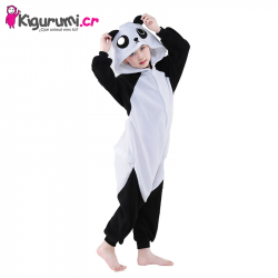 Disfraz de oso panda - Kigurumi enterizo 110 (95 cm a m)