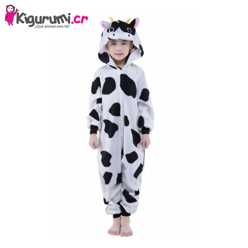 Realista Enredo Tranvía Disfraz de Vaca - pijamas kigurumi para niños Tamaño 110 (95 cm a 1,15 m)