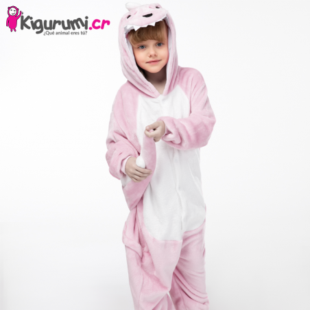 Kigurumi Dinosaurio para Niñas y Niños - disfraz animal pijama Tamaño 110 (95 cm a 1,15