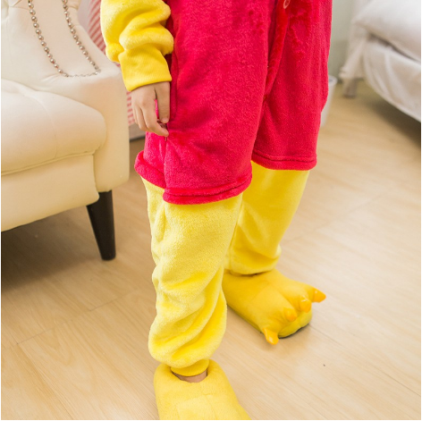 Disfraz de Winnie - Pijama de Oso para Niños Tamaño (95 cm a 1,15
